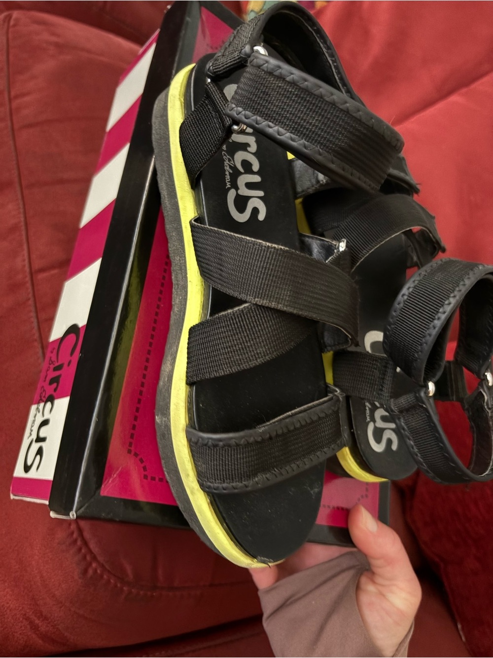 Circus by Sam Edelman Black and Yellow Kids' Sport Sandals